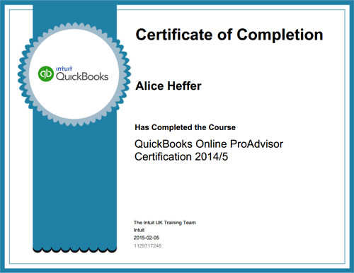 Alice Quickbooks Completed it